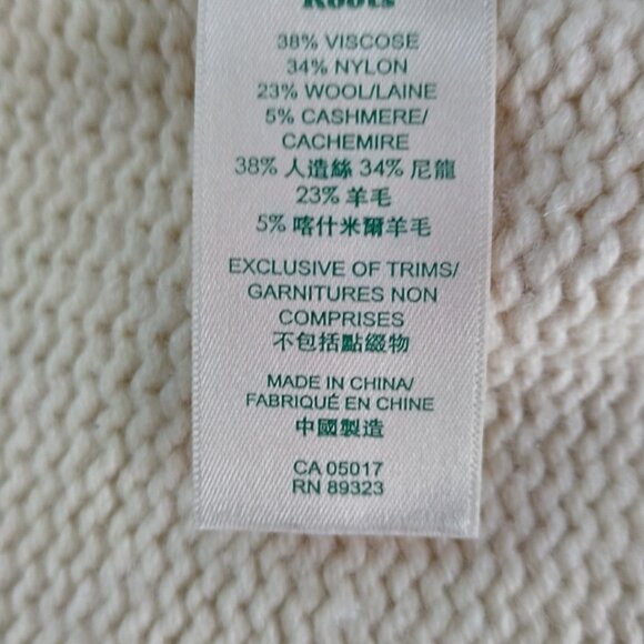 ROOTS Cableknit Sweater Wool Cashmere, XS - Picture 9 of 10